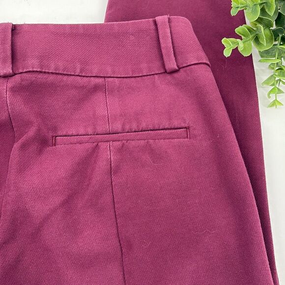 Ann Taylor Loft Marisa Skinny Cropped Stretch Pants Burgundy 0 - Picture 7 of 11